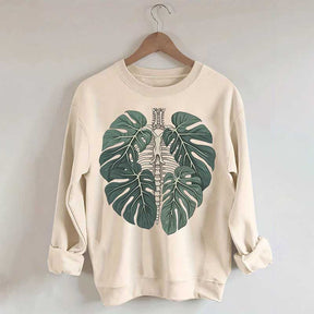Retro Skeleton Plant Body Sweatshirt