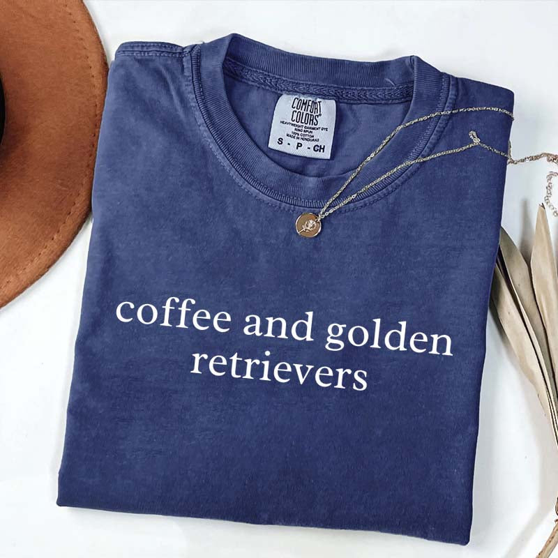 Coffee and Golden Retrievers T-Shirt