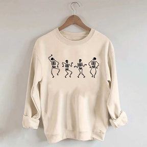 Halloween Party Dancing Skeleton Sweatshirt