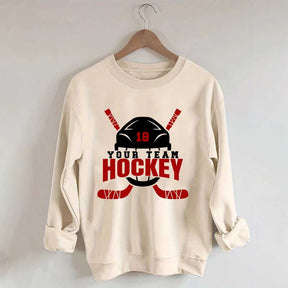 Custom Hockey Name Graphic Sweatshirt