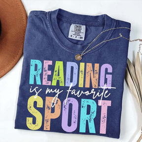 Reading is my Favorite Sport Literary Girl T-Shirt