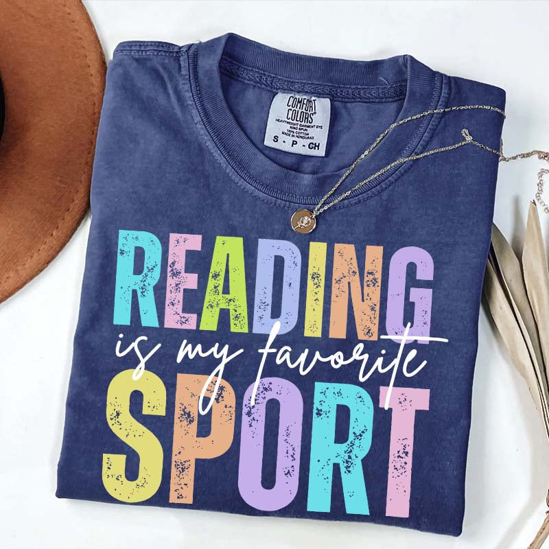 Reading is my Favorite Sport Literary Girl T-Shirt