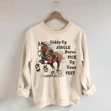 Country Christmas Horse Womens Sweatshirt