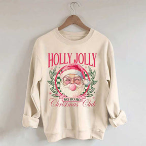 Pink Holly Jolly Christmas Club Sweatshirt