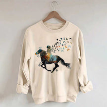 Just A Girl Who Loves Horses Peace Love Sweatshirt