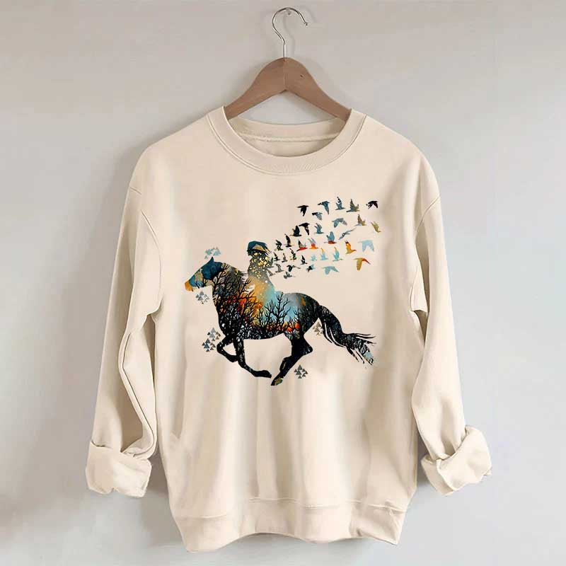 Just A Girl Who Loves Horses Peace Love Sweatshirt