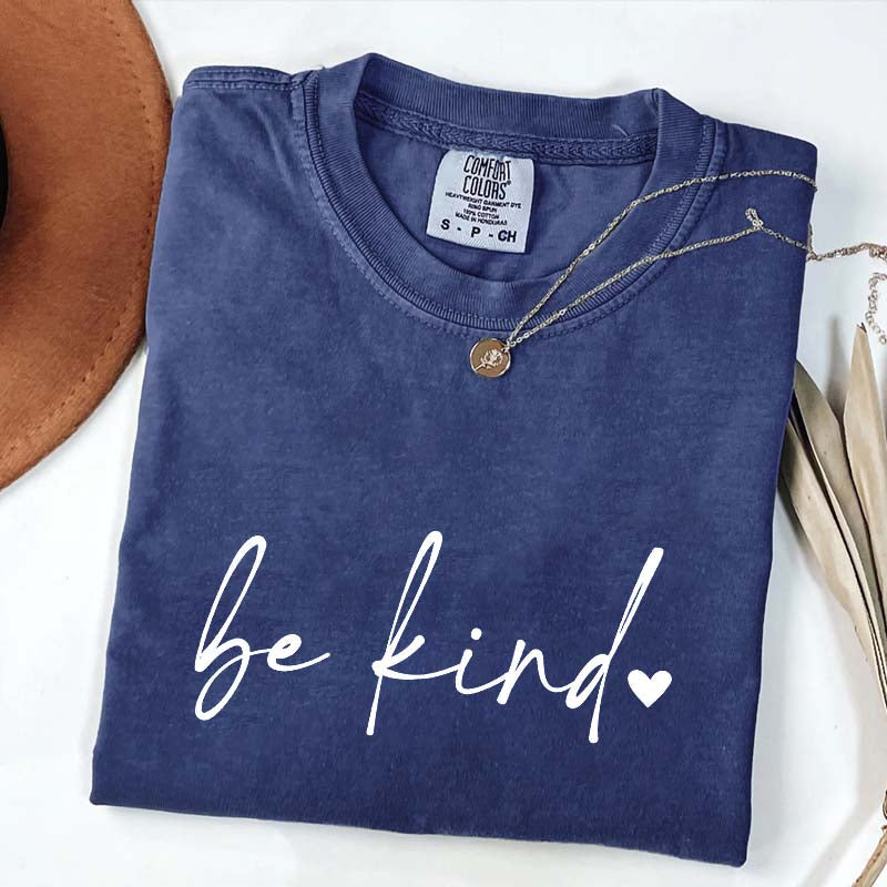 Inspirational Be Kind Heart Minimalist T-Shirt