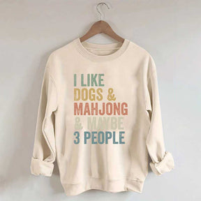 Funny Mahjong and Dogs Sweatshirt