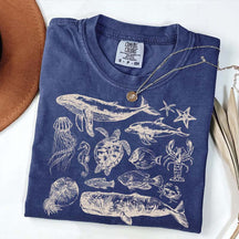 Vintage 90s Sea Animals Ocean Life T-Shirt
