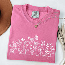 Comfort Color Simple Wild Flowers T-Shirt