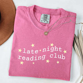 Cute Late Night Reading Club T-Shirt