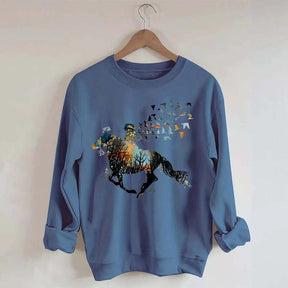 Just A Girl Who Loves Horses Peace Love Sweatshirt