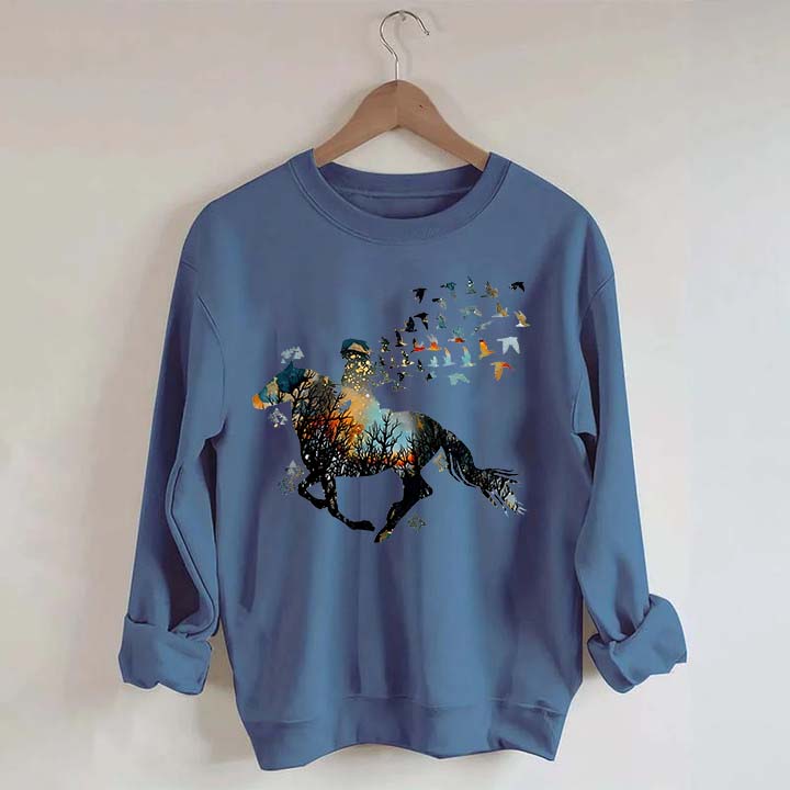 Just A Girl Who Loves Horses Peace Love Sweatshirt