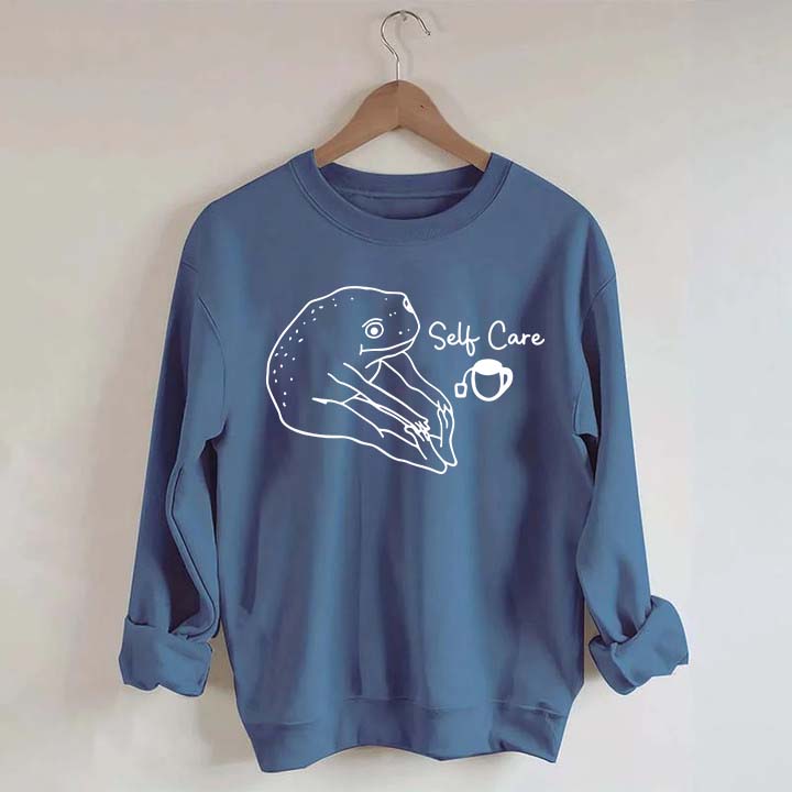 Funny Frog Self Care Sweatshirt