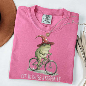 Off To Cause A Kerfuffle Frog T-Shirt