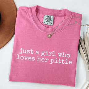 Just A Girl Who Loves Her Pittie T-Shirt