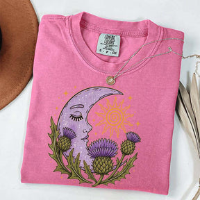 Scottish Thistle Moon Floral T-Shirt