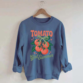 Fresh Garden Vegetable Tomato Girl Swwatshirt