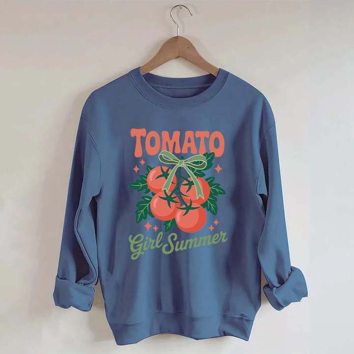 Fresh Garden Vegetable Tomato Girl Swwatshirt