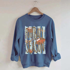 Trendy Stripes Football Mom Sweatshirt