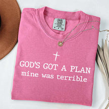 God's Got A Plan Mine Was Terrible Religous Minimalist T-Shirt