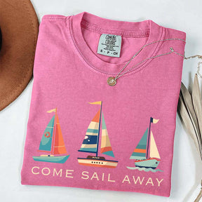 Colorful Sailboat Nautical Beach T-Shirt