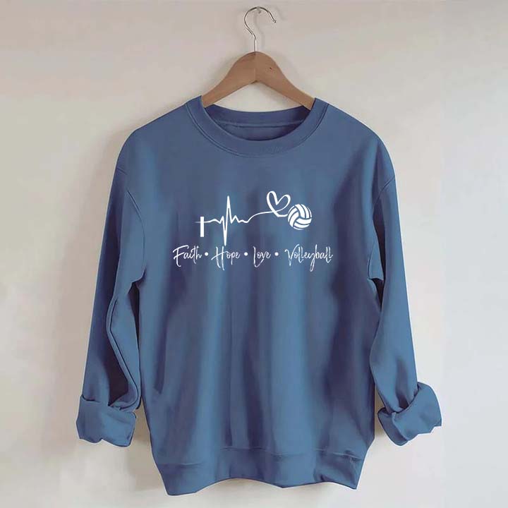 Faith Hop Love Vollyball Sweatshirt