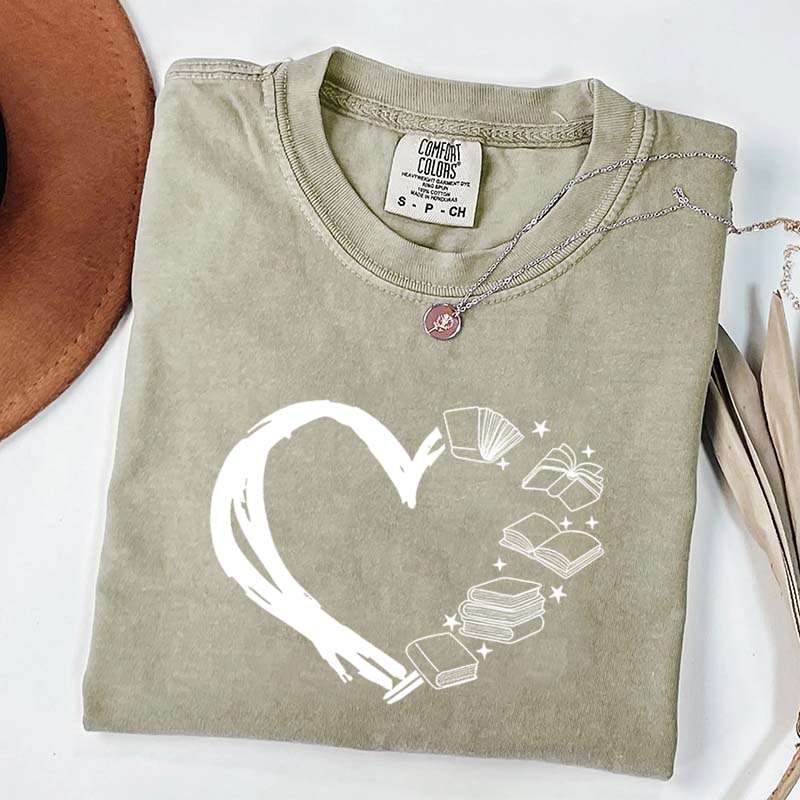 Heart of Books Lover T-Shirt