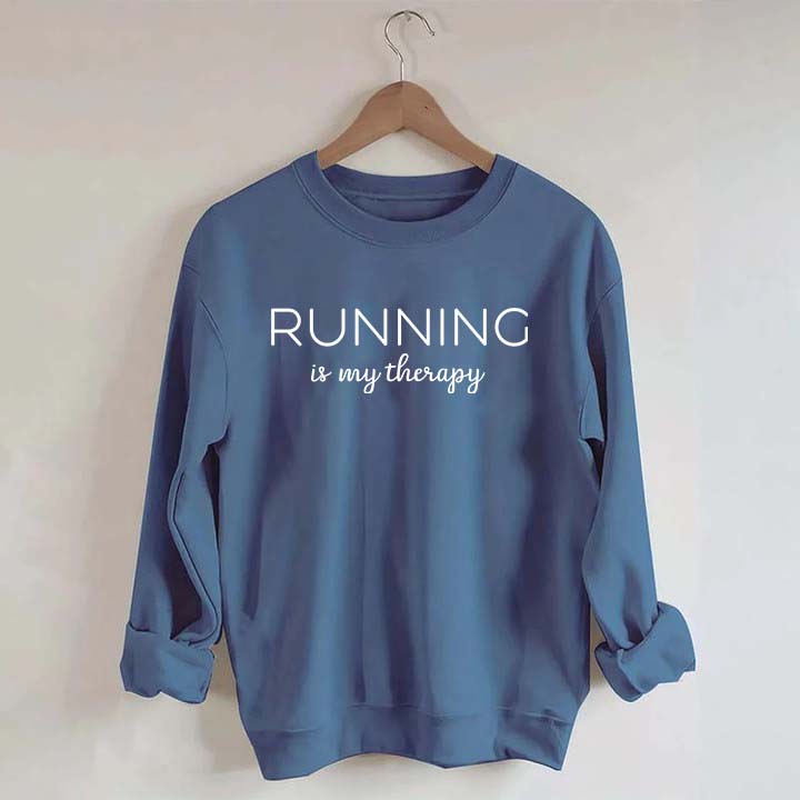 Running Is My Therapy Gym Sweatshirt