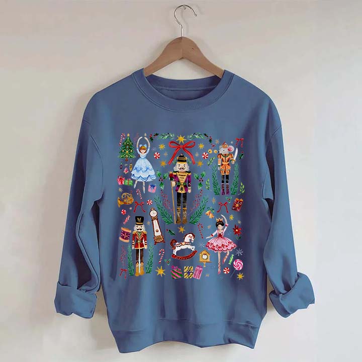 Vintage Christmas Nutcracker Holiday Sweatshirt