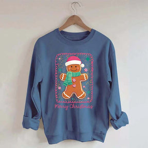 Preppy Gingerbread Merry Christmas Sweatshirt