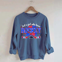 Cozy Gildan Hockey Girl Sweatshirt