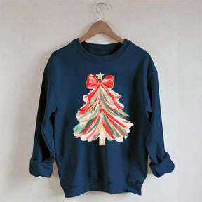 Red Bow Christmas Tree Sweatshirt