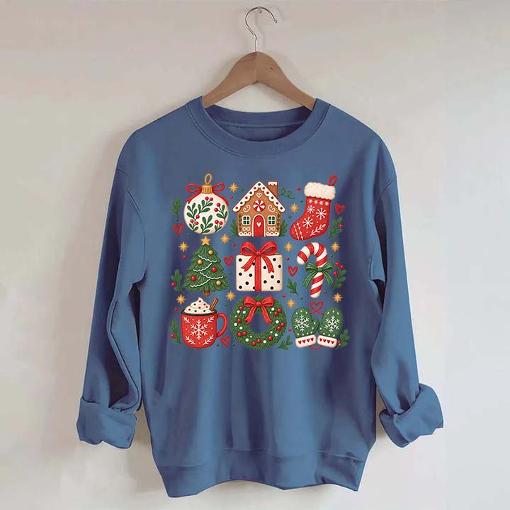 Boho Cozy Christmas Matching Xmas Sweatshirt