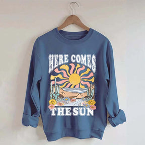 Here Comes The Sun Retro Desert Sweatshirt
