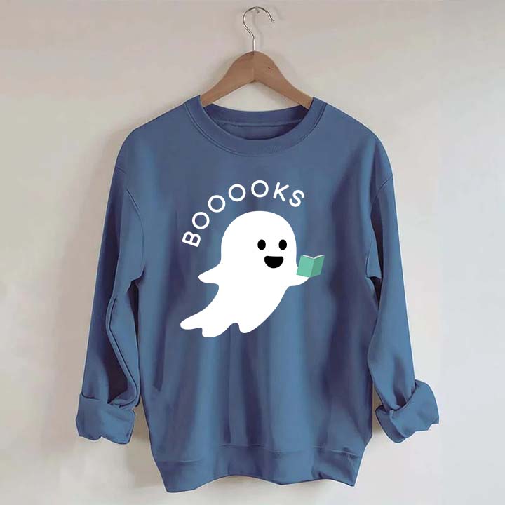 Ghost Books Reader Booooks Cute Sweatshirt