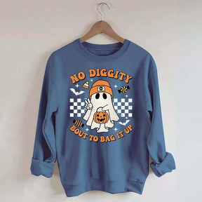 Funny No Diggity Bout To Bag It Up Sweatshirt
