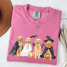 Halloween Golden Retriever Bat T-Shirt