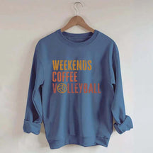 Weekends Coffee Volleyball Cute Sweatshirt
