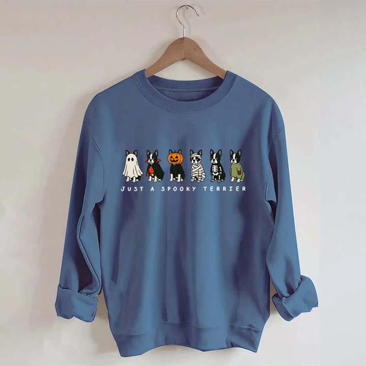 Spooky Boston Terrier Halloween Sweatshirt