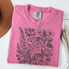 Retro Poisonous Plants Dark Academia Botanical T-Shirt