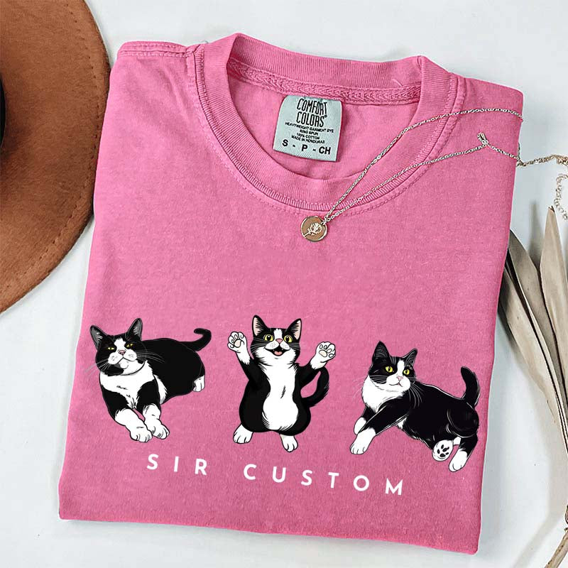 Custom Tuxedo Cat T-Shirt