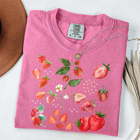 Summer Strawberry Botanical Garden T-Shirt
