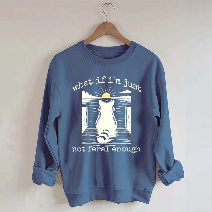 Funny Raccoon What If I'm Not Enough Meme Sweatshirt