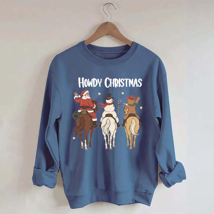 Howdy Christmas Western Cowgirl Rodeo Sweatshirt