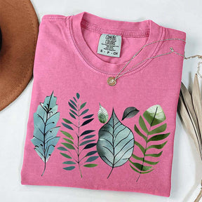 Teal and Green Leaves T-Shirt