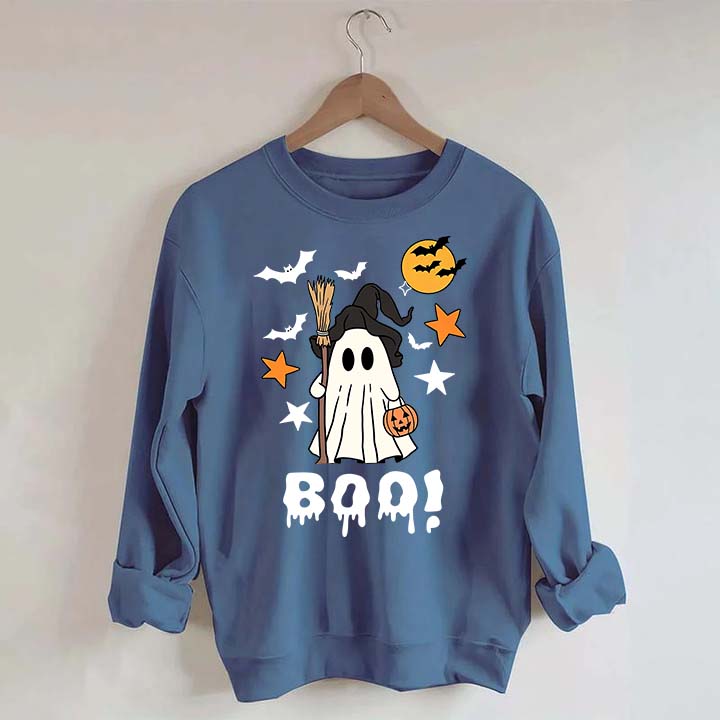 Halloween Boo Ghost Spooky Fall Sweatshirt