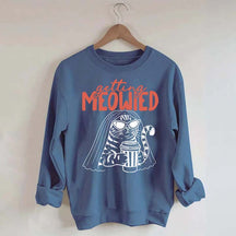 Getting Meowied Funny Cat Bride Sweatshirt