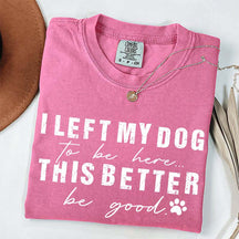 Retro I Left My Dog To Be Here T-Shirt