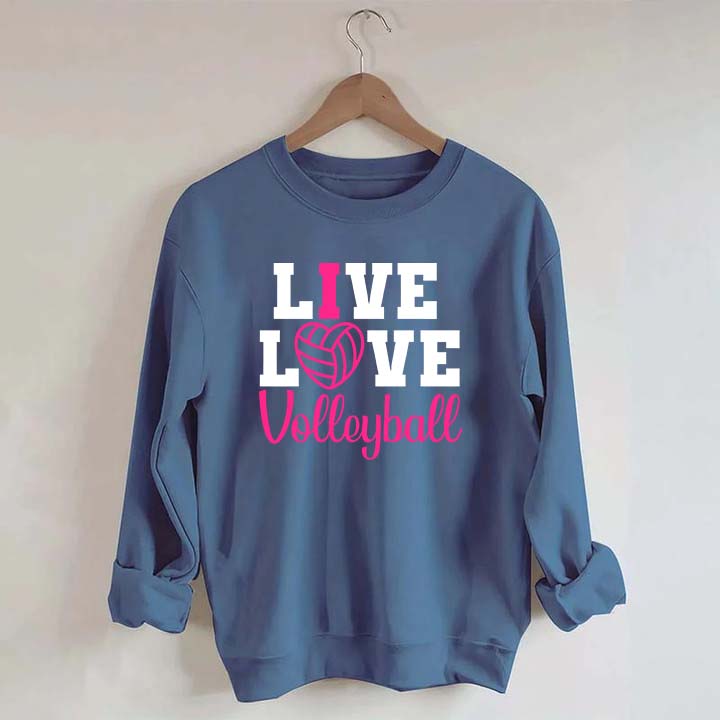 Live Love Volleyball Pink Sweatshirt